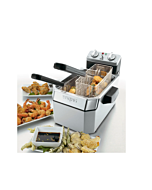 Waring WDF1000 Heavy-Duty 10 lb. Deep Fryer with 3 Baskets & Night Cover, 120V/1800W
