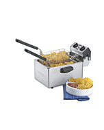 Waring WDF75RC 8.5 lb. 1800W Professional Deep Fryer with Dual Frying Baskets,120V/1800W
