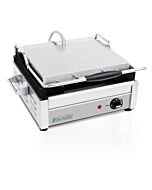 Eurodib SFE02345 Medium Commercial Panini Grill All Ribbed 1800-2400W - 120V/240V