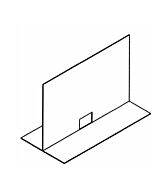 Zanduco 48" x 32" Portable Self-Standing Cashier Sneeze Guard with Cut Out