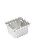 Winco Anti-Jam Stainless Steel Steam Table Pan - 1/6 Size, 4" Deep