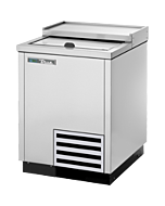 True T-24-GC-S-HC 24.5" Solid Slide Lid Stainless Steel Glass and Plate Chiller/Froster