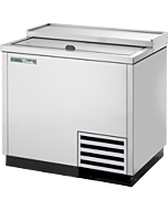 True T-36-GC-S-HC 36" Solid Slide Lid Stainless Steel Glass and Plate Chiller/Froster