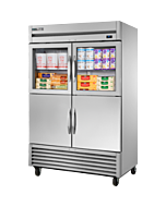 True T-49-2-G-2-HC~FGD01 55" Half Glass 4-Door Reach-In Refrigerator