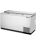 True TD-65-24-S-HC 64" Solid Slide Lid Stainless Steel Deep Well Horizontal Bottle Cooler