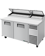 True TPP-AT-67-HC 67" 2-Door Refrigerated Pizza Prep Table with Alternate Top