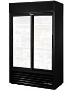 True GDM-41SL-HC-LD 47" Black Sliding Frosted Glass Door Merchandiser