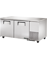 True TUC-67F-HC 67" 2 Solid Door Undercounter Freezer