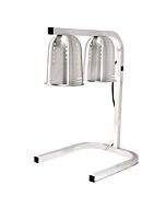 Zanduco Commercial Food Heat Lamp Portable Electric Food Warmer 2-Bulb Freestanding, Silver – 500W, 110V
