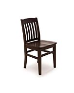 Unichairs Walnut Finish Pub Chair with Wood Seat and Back