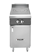 Vulcan V1FT18B V Series 18" Gas Range Single French Top with Cabinet Base and 25,000 BTU - Natural/Liquid Propane