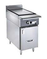 Vulcan V1P18B V Series 18" Gas Range Plancha Top with Cabinet Base and 17,500 BTU - Natural Gas/Liquid Propane