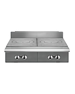 Vulcan V2FT36 V Series 36" Dual French-Top Modular Gas Range with 50,000 BTU - Natural Gas/Liquid Propane