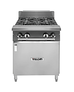 Vulcan V4B24B V Series 24" 4 Burner Gas Range with Cabinet Base and 140,000 BTU - Natural Gas/Liquid Propane