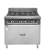 Vulcan V6B36B V Series 36" 6 Burner Gas Range with Cabinet Base and 210,000 BTU - Natural Gas/Liquid Propane