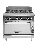 Vulcan V6B36S V Series 36" 6 Burner Gas Range with Standard Oven and 260,000 BTU - Natural Gas/Liquid Propane