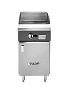 Vulcan VGT18B V Series 18" Gas Range Thermostatic Control, Griddle Top with Cabinet Base and 30,000 BTU - Natural Gas/Liquid Propane