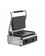 Vollrath PSG4‐SF120 Electric Single Panini Grill with Cast-Iron Flat Top & Bottom Plates - 1800W, 120V