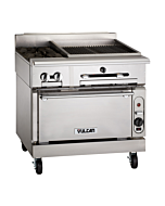 Vulcan VTC24B V Series 24" VTEC Charbroiler Gas Range with Cabinet Base and 44,000 BTU - Natural Gas/Liquid Propane