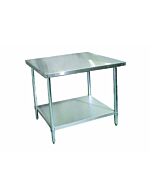Zanduco Stainless Steel Worktable 30" X 48" with undershelf - Heavy-Duty