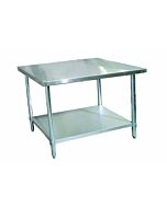 Zanduco Stainless Steel Worktable 30" X 60" with undershelf - Heavy-Duty