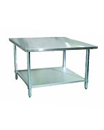 Zanduco Stainless Steel Worktable 30" X 72" with undershelf - Heavy-Duty