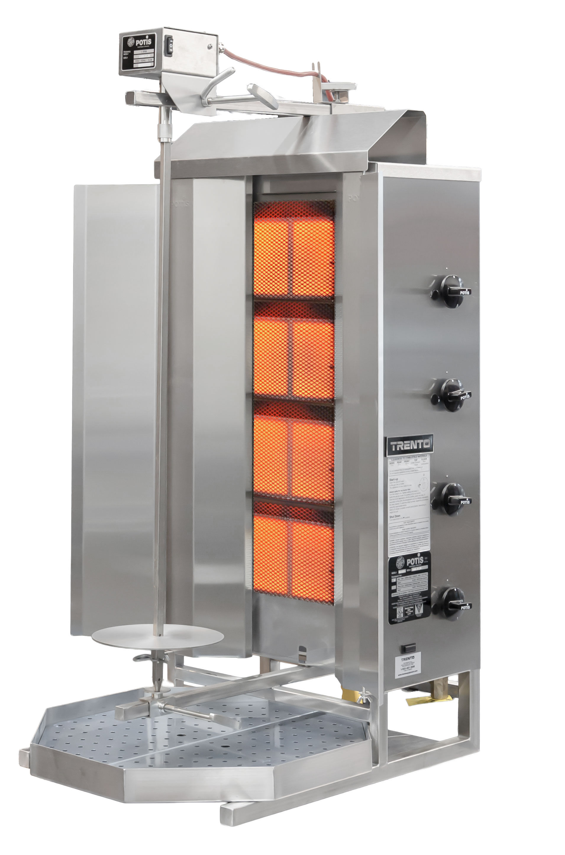 Potis MU-GD4 Natural Gas Gyros Grill Doner Kebab Machine
