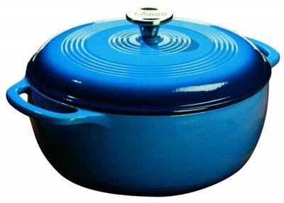 Lodge 7.8 QT. Color Enamel Cast Iron Dutch Oven | Zanduco US