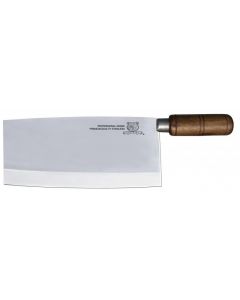 Omcan 8" Chinese Cleaver, Premium Steel, Wood Handle