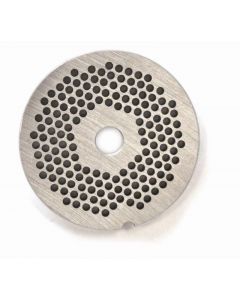 Omcan European Style #12 stainless steel plate, hubless, 3.2mm (1/8") - one notch/ round