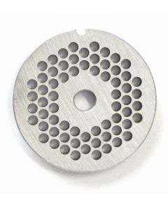 Omcan European Style #12 stainless steel plate, hubless, 4.8mm (3/16") - one notch/ round