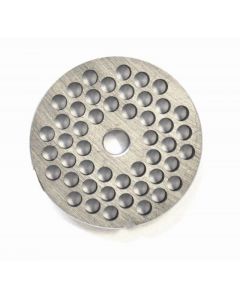 Omcan European Style #12 stainless steel plate, hubless, 6mm (1/4") - one notch/ round