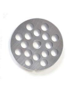 Omcan European Style #12 stainless steel plate, hubless, 10mm (3/8") - one notch/ round