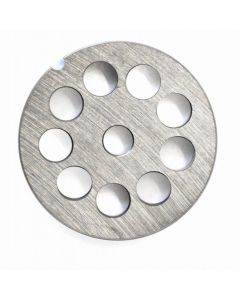 Omcan European Style #12 stainless steel plate, hubless, 12mm (1/2") - one notch/ round