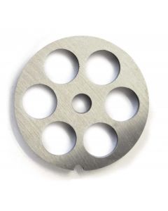 Omcan European Style #12 stainless steel plate, hubless, 18mm (3/4") - one notch/ round