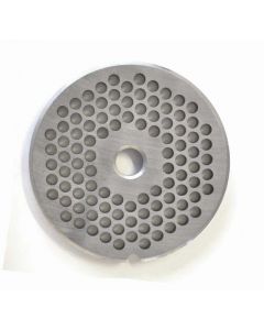 Omcan European Style #22 stainless steel plate, hubless, 4.8mm (3/16") - one notch/ round