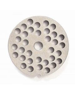 Omcan European Style #22 stainless steel plate, hubless, 8mm (5/16") - one notch/ round