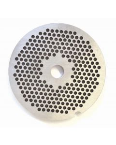 Omcan European Style #32 stainless steel plate, hubless, 3.2mm (1/8") - one notch/ round