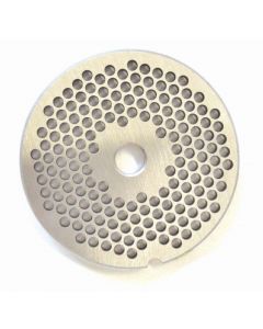 Omcan European Style #32 stainless steel plate, hubless, 4.8mm (3/16") - one notch/ round