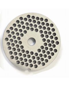 Omcan European Style #32 stainless steel plate, hubless, 6mm (1/4") - one notch/ round