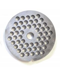 Omcan European Style #12 stainless steel plate, hubless, 3.2mm (1/8") - one notch/ round
