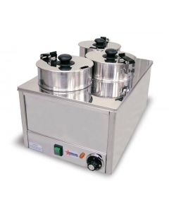 Omcan Three Chamber Food Warmer with 3.8L per Container Capacity