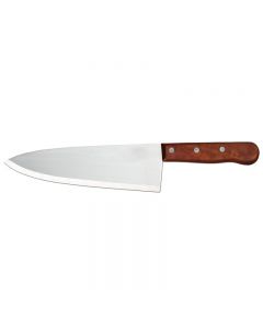 Omcan 8" Medium Cook Knife, Wood Handle