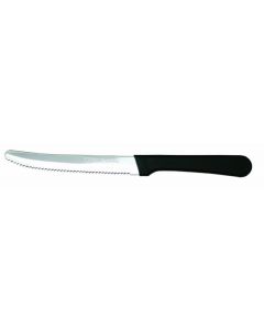 Omcan Table Steak Knife, Plastic Handle, Round Tip (12/Pk)