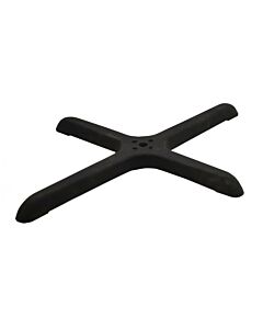 Omcan 24" x 30" Metal Cross Shaped Black Table Base
