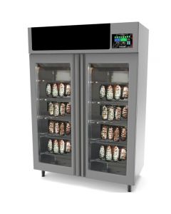 Omcan Stagionello Evo 200 kg Cabinet with ClimaTouch and Fumotic - 57 1/2" STG200TF0