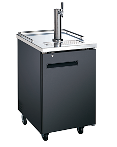 Zanduco 23" One Door Kegerator Bar Cooler with One Beer Dispenser Tap- 1 Keg