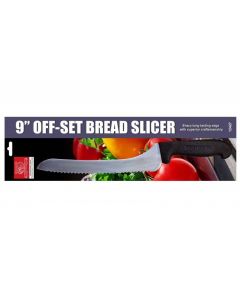 Omcan 9" Off-Set, Straight Edge Slicer Knife, Retail Pack