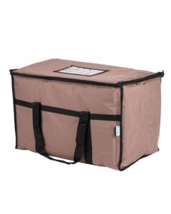 Choice Insulated Food Delivery Bag / Pan Carrier, Brown Nylon, 23" x 13" x 15"