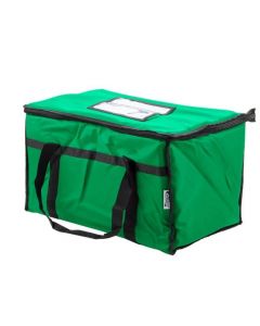 Choice Insulated Food Delivery Bag / Pan Carrier, Green Nylon, 23" x 13" x 15"